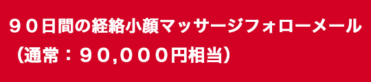 90日の経絡小顔マッサージフォローメール